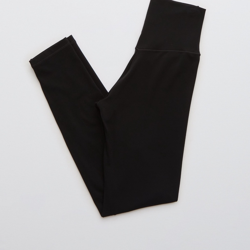 Aerie Black High-Waisted Cross Over Leggings